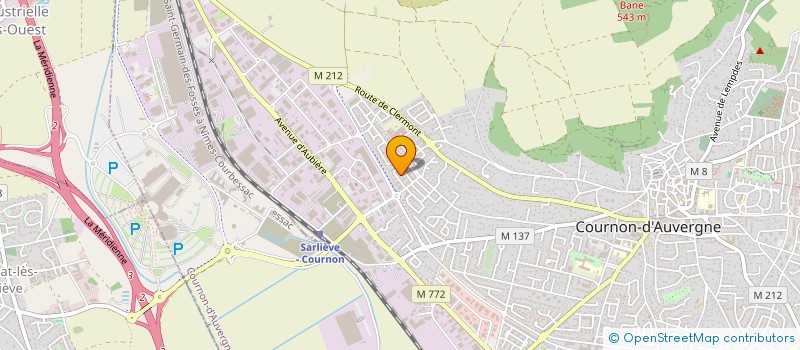 localisation de l'entreprise MADAME LAURINE MERZET  COURNON-D'AUVERGNE