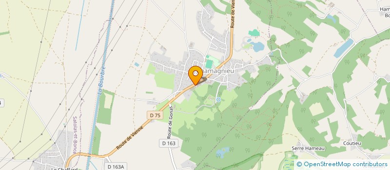 localisation de l'entreprise MADAME LAURINE MINJAT  CHAMAGNIEU