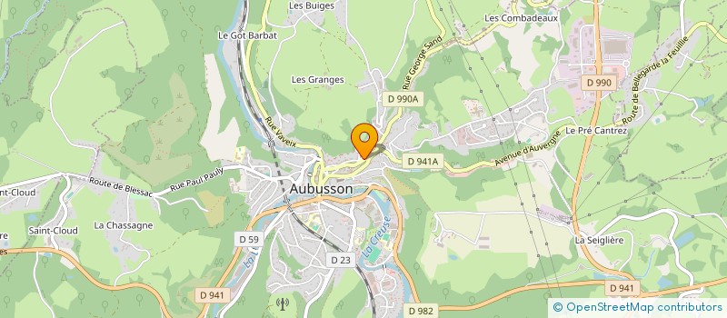 localisation de l'entreprise MADAME LAURINE MONDON à AUBUSSON