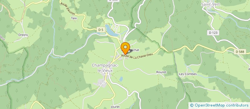 localisation de l'entreprise MADAME LAURINE NICOLA  CHAMPAGNAC-LE-VIEUX