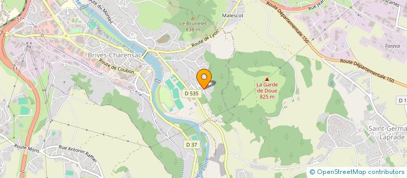 localisation de l'entreprise MADAME LAURINE PETITJEAN  BRIVES-CHARENSAC