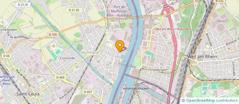 localisation de l'entreprise MADAME LAURINE POTIER GODME  HUNINGUE