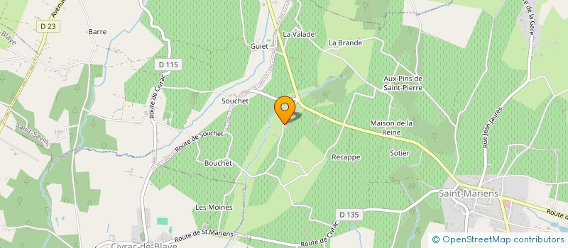 localisation de l'entreprise MADAME LAURINE REGNIER  SAINT-MARIENS