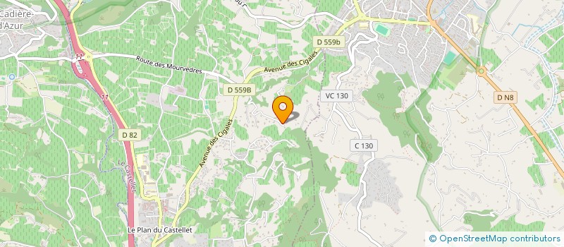 localisation de l'entreprise MADAME LAURINE THEZET  LE CASTELLET