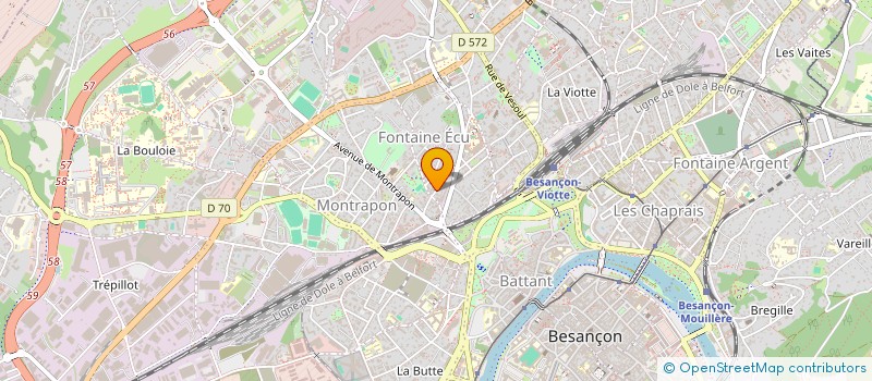 localisation de l'entreprise MADAME LAURINE THIEBAUT  BESANCON