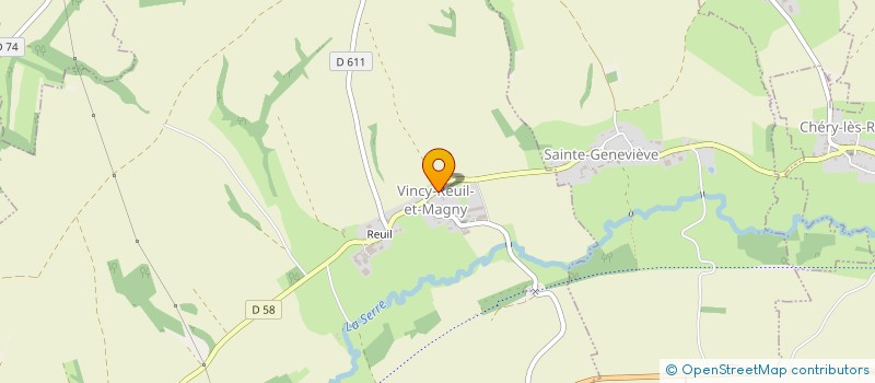 localisation de l'entreprise MADAME LAURY DEBRUXELLES  VINCY-REUIL-ET-MAGNY