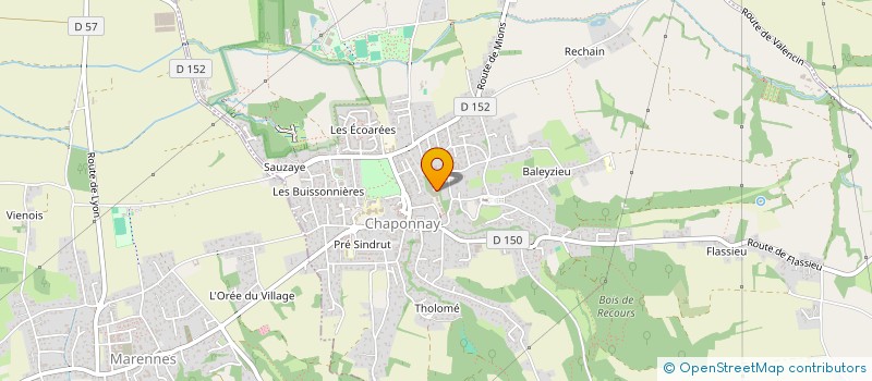 localisation de l'entreprise MADAME LAURYNE MATHONIERE  CHAPONNAY