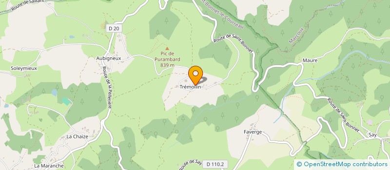 localisation de l'entreprise MADAME LAURYNE PERRET  SAINT-BONNET-LE-COURREAU