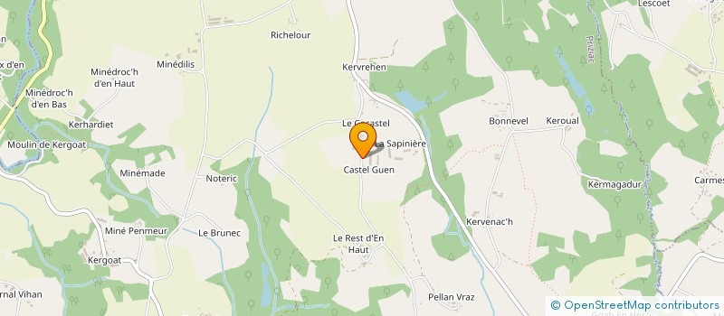 localisation de l'entreprise MADAME LAVOLE LE CALLONNEC à PRIZIAC