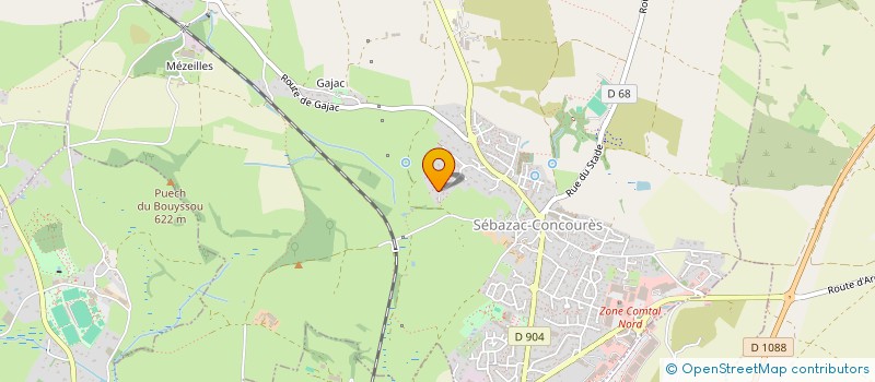 localisation de l'entreprise MADAME LAYNE-IVANY RUBION  SEBAZAC-CONCOURES