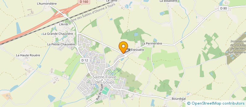 localisation de l'entreprise MADAME LEA BESSON  SAINTE-FLAIVE-DES-LOUPS