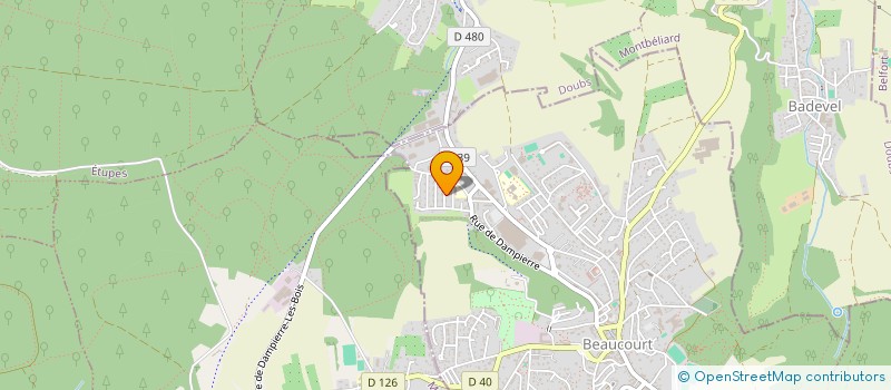 localisation de l'entreprise MADAME LEA BORSODI à BEAUCOURT