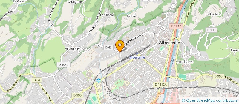 localisation de l'entreprise MADAME LEA CHANCERELLE  ALBERTVILLE