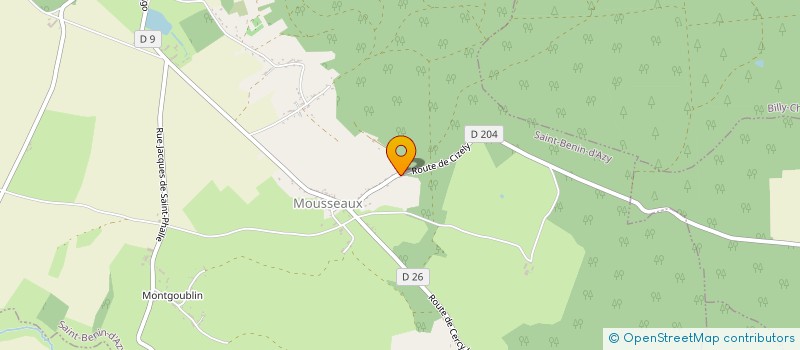 localisation de l'entreprise MADAME LEA-CORALYNE GRILLOT  SAINT-BENIN-D'AZY