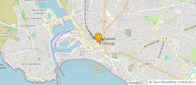 localisation de l'entreprise MADAME LEA DANIEL-DAVID  LES SABLES D'OLONNE