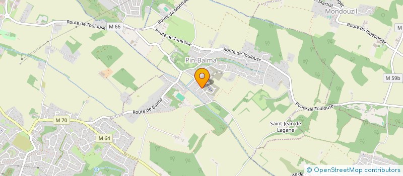 localisation de l'entreprise MADAME LEA DEBRUGE  PIN-BALMA