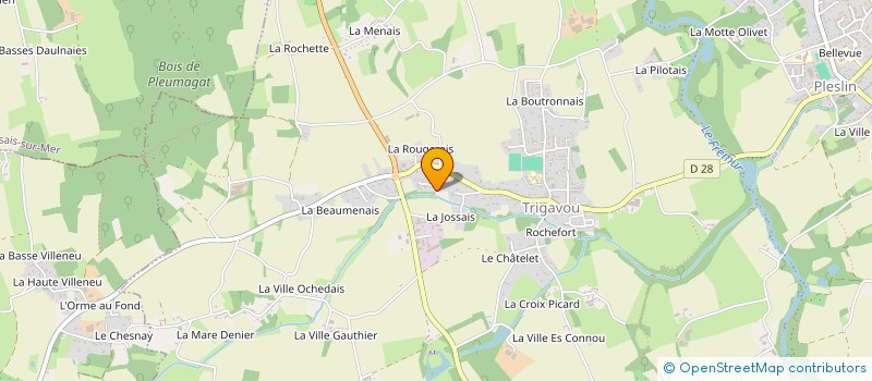 localisation de l'entreprise MADAME LEA DELAHAYE  PLESLIN-TRIGAVOU