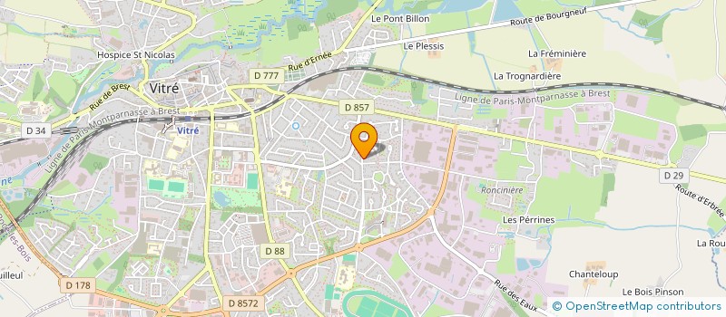 localisation de l'entreprise MADAME LEA DESNOYERS-ALPHONSE  VITRE