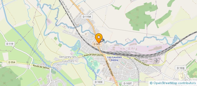 localisation de l'entreprise MADAME LEA FIEVET  VENAREY-LES-LAUMES