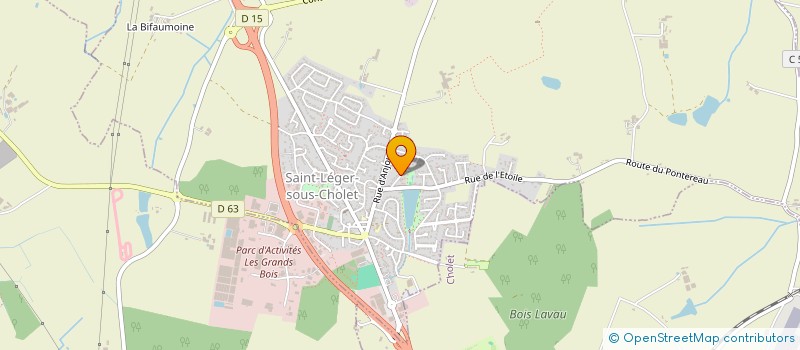 localisation de l'entreprise MADAME LEA GRONDIN  SAINT-LEGER-SOUS-CHOLET