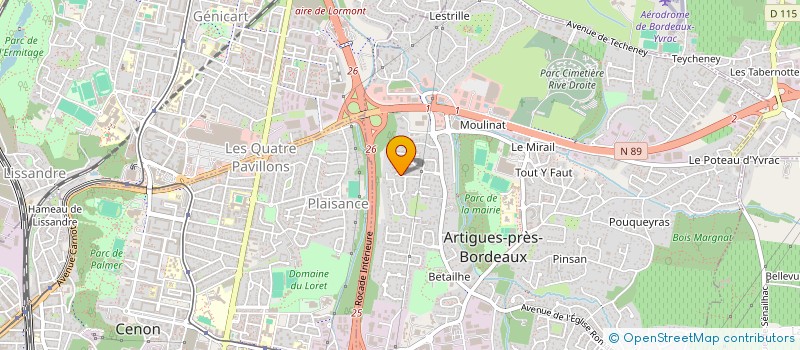 localisation de l'entreprise MADAME LEA JULES  ARTIGUES-PRES-BORDEAUX