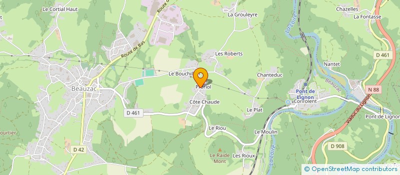 localisation de l'entreprise MADAME LEA LIOTIER  BEAUZAC