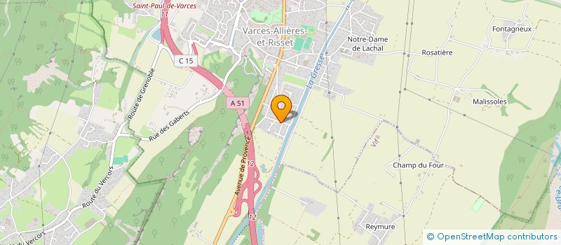localisation de l'entreprise MADAME LEA LUCIE THEVENOT à VARCES-ALLIERES-ET-RISSET