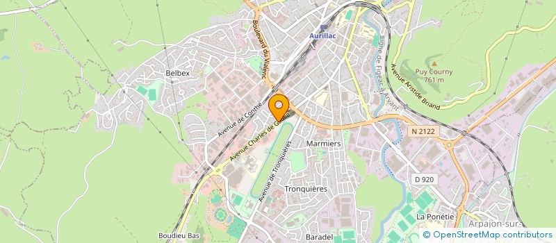 localisation de l'entreprise MADAME LEA MAZIERES à AURILLAC