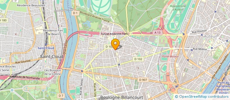 localisation de l'entreprise MADAME LEA MOISSET à BOULOGNE-BILLANCOURT
