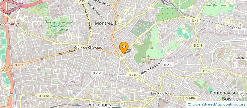 localisation de l'entreprise MADAME LEA POIRE à MONTREUIL