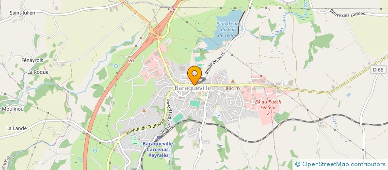 localisation de l'entreprise MADAME LEA PUECH  BARAQUEVILLE