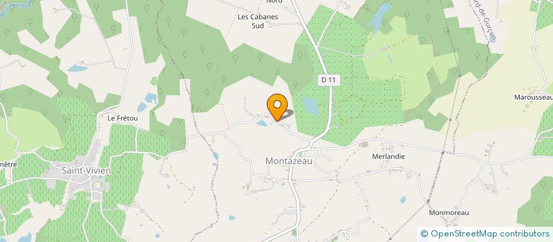 localisation de l'entreprise MADAME LEA VAISSEAU  MONTAZEAU