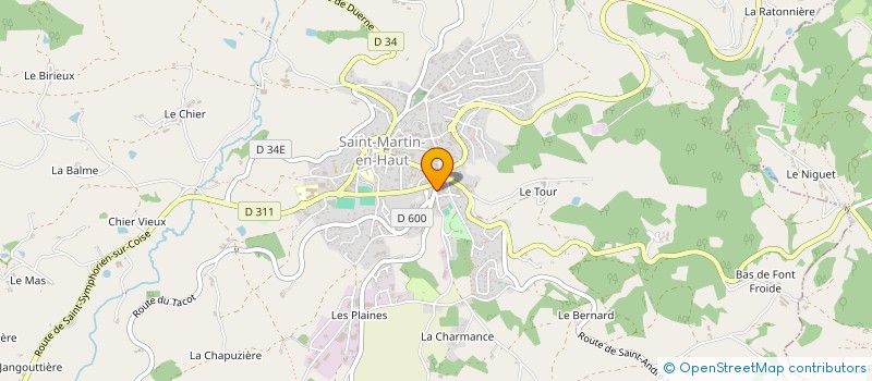localisation de l'entreprise MADAME LEA VILLARD à SAINT-MARTIN-EN-HAUT