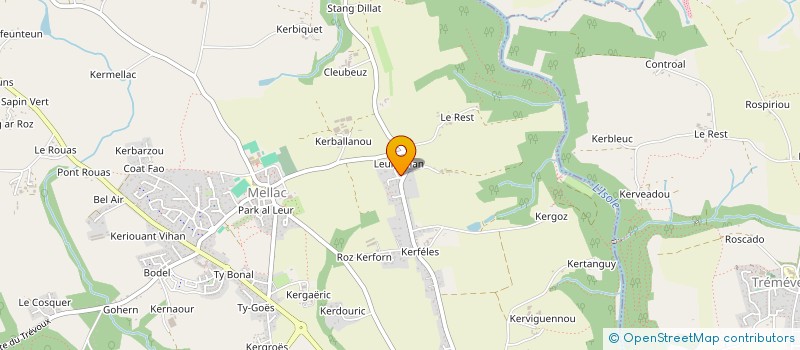 localisation de l'entreprise MADAME LEANE DORVEN  MELLAC