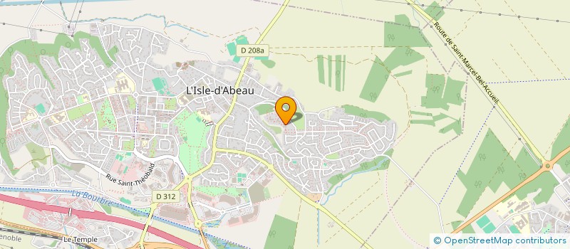 localisation de l'entreprise MADAME LEANE MATHIEU  L'ISLE-D'ABEAU