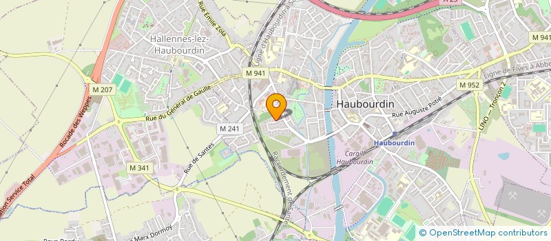 localisation de l'entreprise MADAME LEILA AKKOUCHI  HAUBOURDIN