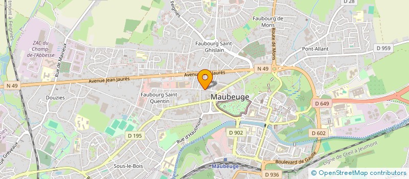 localisation de l'entreprise MADAME LEILA BOUTALEB  MAUBEUGE