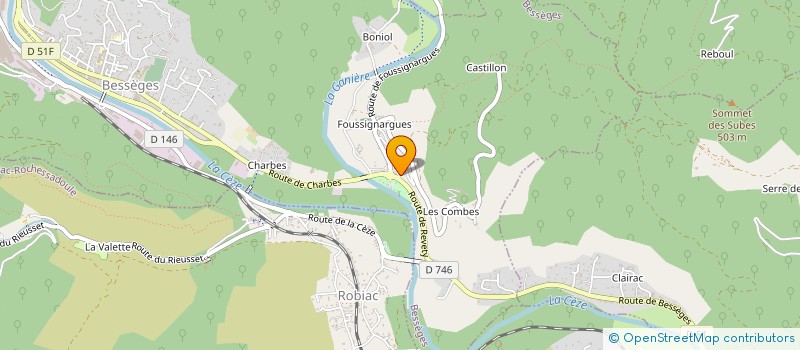 localisation de l'entreprise MADAME LEILA DUPUIS  BESSEGES