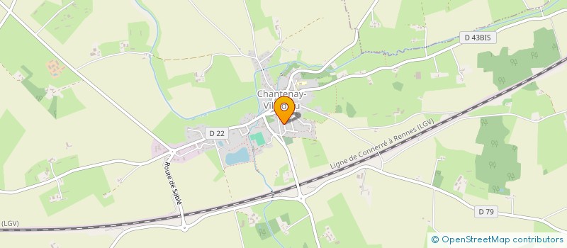 localisation de l'entreprise MADAME LEILA DUVEAU  CHANTENAY-VILLEDIEU