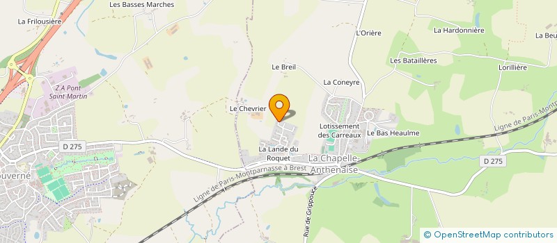 localisation de l'entreprise MADAME LEILA PETITHOMME  LA CHAPELLE-ANTHENAISE