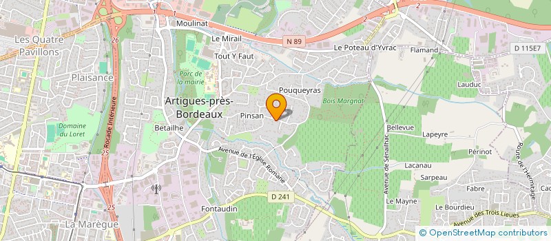 localisation de l'entreprise MADAME LEILA SONDAGUR  ARTIGUES-PRES-BORDEAUX