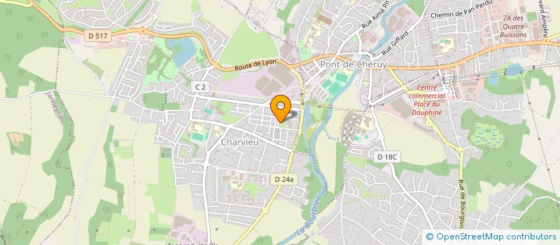 localisation de l'entreprise MADAME LELA HAMZAJ  CHARVIEU-CHAVAGNEUX