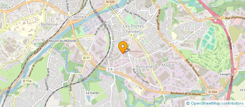localisation de l'entreprise MADAME LELIA VAN HOOREBEKE à LIMOGES