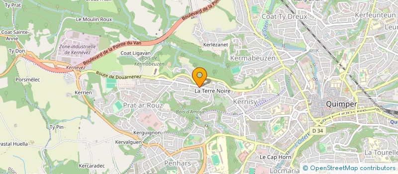 localisation de l'entreprise MADAME LENA BORDANOVA  QUIMPER