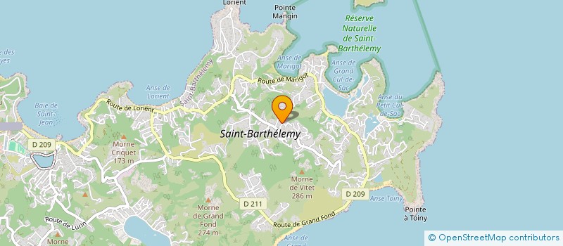 localisation de l'entreprise MADAME LENA JUDES à SAINT-BARTHELEMY