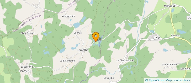 localisation de l'entreprise MADAME LENA LE GUAY  SAINT-BARTHELEMY-DE-BUSSIERE