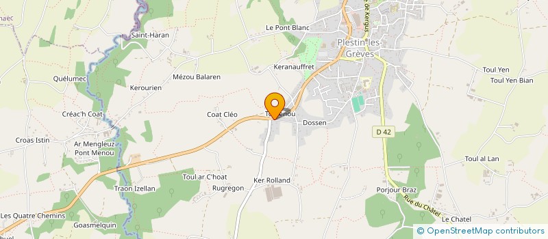 localisation de l'entreprise MADAME LENA MENEZ  PLESTIN-LES-GREVES