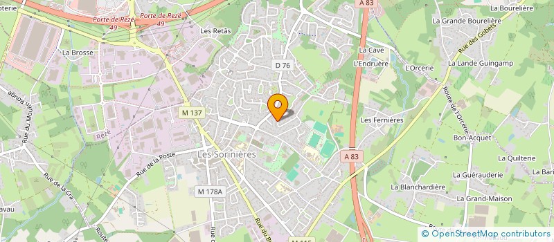 localisation de l'entreprise MADAME LENA ROUSSET  LES SORINIERES