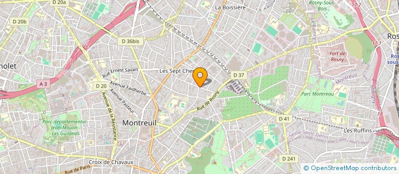 localisation de l'entreprise MADAME LENA VERGER à MONTREUIL