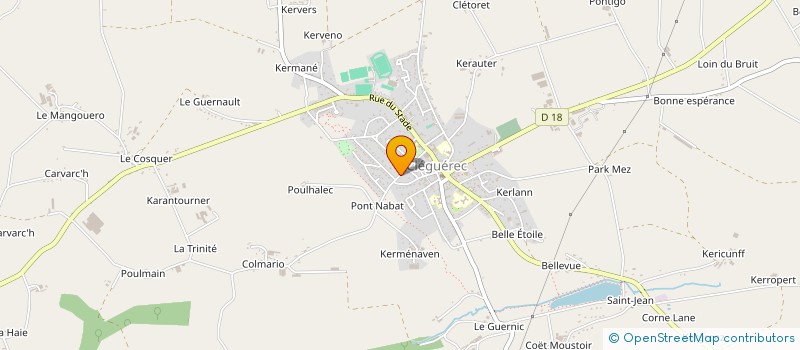 localisation de l'entreprise MADAME LENAICK LE MOUEL  CLEGUEREC